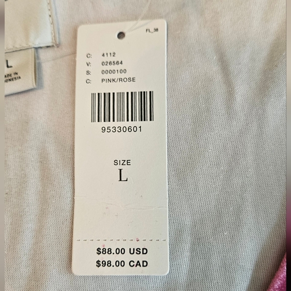 Anthropologie Maeve Velvet Babydoll Top Red Pink Puff Sleeve Large - Picture 6 of 7